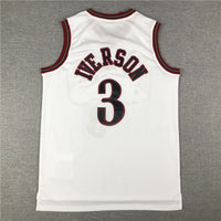 Men's Philadelphia 76ers Allen Iverson #3 White Swingman Jersey1