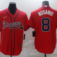 Men's Atlanta Braves Eddie Rosario #8 Red Replica Jersey1