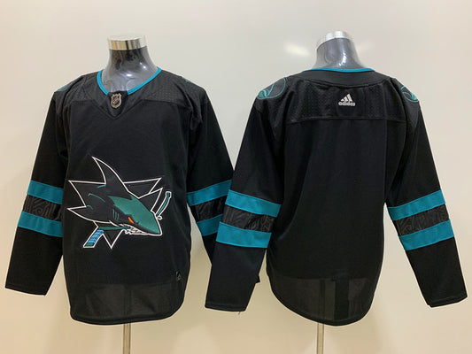 Men's San Jose Sharks Black Blank Jersey1