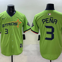 Men's Houston Astros Jeremy Pena #3 Green 2025 City Connect Limited Player Jersey