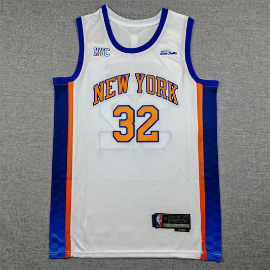 Men's New York Knicks Karl-Anthony Towns #32 White 2025/26 Swingman Jersey - City Edition