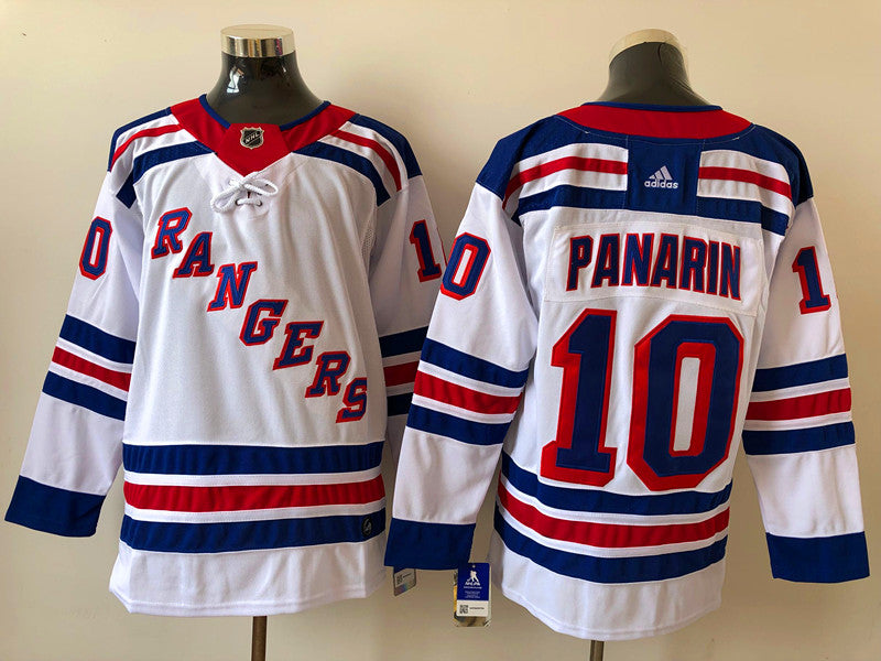 Men's New York Rangers Artemi Panarin #10 White Player Game Jersey1