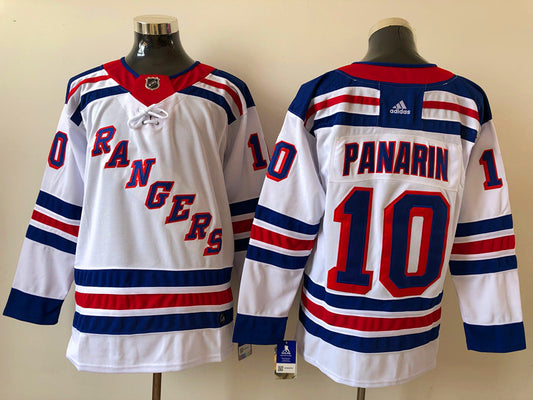 Men's New York Rangers Artemi Panarin #10 White Player Game Jersey1