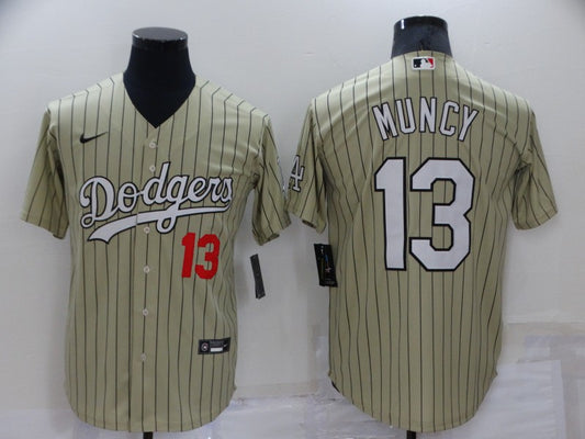 Men's Los Angeles Dodgers Max Muncy #13 Gold Replica Baseball Jersey1