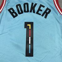 Men's Phoenix Suns Devin Booker #1 Turquoise 2022/23 Swingman Jersey1 - City Edition