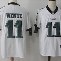 Men's Philadelphia Eagles #11 Carson Wentz Game Jersey1 White