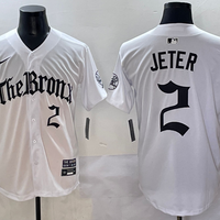 Men's New York Yankees Derek Jeter #2 White Alternate Limited Player Jersey