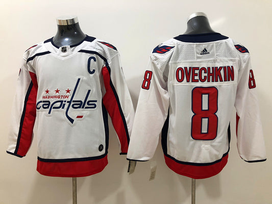 Men's Washington Capitals Alex Ovechkin #8 White Home Breakaway Player Jersey1