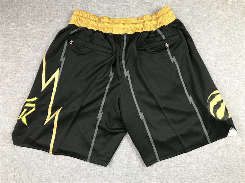 Men's Toronto Raptors Black City Edition Basketball Shorts1