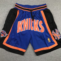 Men's New York Knicks Blue/Black Hardwood Classics 1996-97 Basketball Shorts1