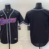 Men's Texas Rangers Fashion Replica Black Out Jersey