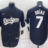 Men's Los Angeles Dodgers Julio Urias #7 Black Replica Baseball Jersey1