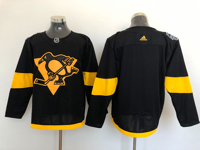 Men's Pittsburgh Penguins Black Blank Player Jersey1
