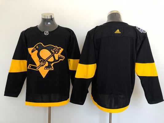 Men's Pittsburgh Penguins Black Blank Player Jersey1