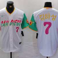 Men's San Diego Padres Ha-Seong Kim #7 White City Connect Limited Player Jersey1