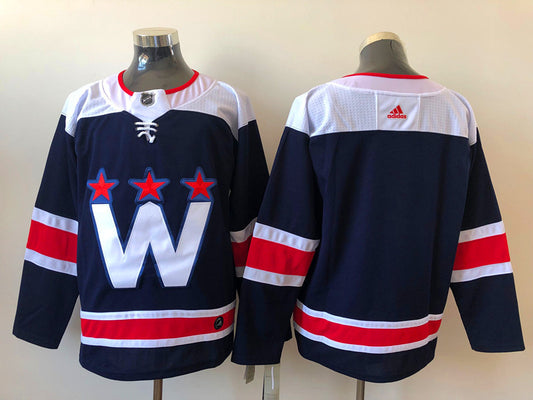 Men's Washington Capitals Navy Alternate Premier Breakaway Blank Jersey1