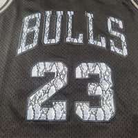 Men's Chicago Bulls Michael Jordan #23 Black 1997/98 Hardwood Classics Authentic Jersey1