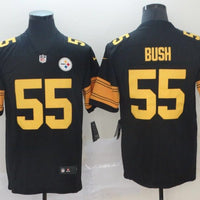 Men's Pittsburgh Steelers Devon Bush Jr. #55 Black Alternate Legend Jersey1
