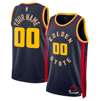 Men's Golden State Warriors Navy 2024/25 Custom Swingman Jersey1 - City Edition