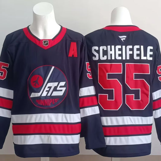 Men's Winnipeg Jets Mark Scheifele #55 Fanatics Navy Player Jersey