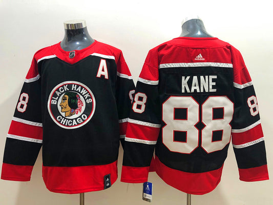 Men's Chicago Blackhawks Patrick Kane #88 Black Breakaway Jersey1