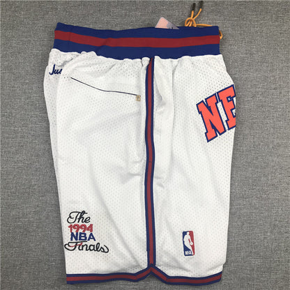Men's New York Knicks White Basketball Shorts1