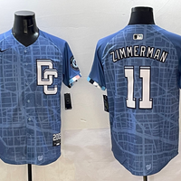 Men's Washington Nationals Ryan Zimmerman #11 Blue 2025 City Connect Limited Player Jersey1