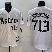 Men's Houston Astros Screwston #713 White Team Player Jersey