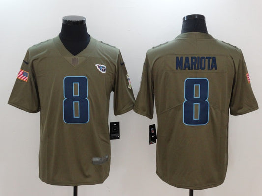 Men's Tennessee Titans Marcus Mariota #8 Brown Player Game Jersey1