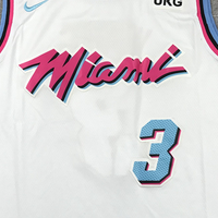 Men's Miami Heat Dwyane Wade #3 NBA White Swingman Player Jersey1