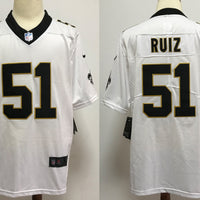 Men's New Orleans Saints Cesar Ruiz #51 White Game Jersey1