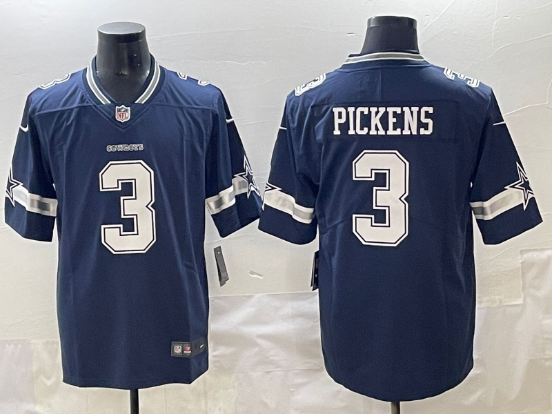 George Pickens #3 Dallas Cowboys Navy Game Jersey - JerseysFreak