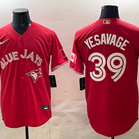 Men's Toronto Blue Jays Trey Yesavage #39 Red Replica Player Jersey