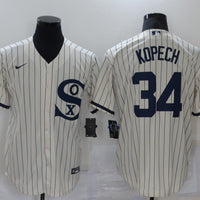 Men's Chicago White Sox Michael Kopech #34 Beige Replica Baseball Jersey1