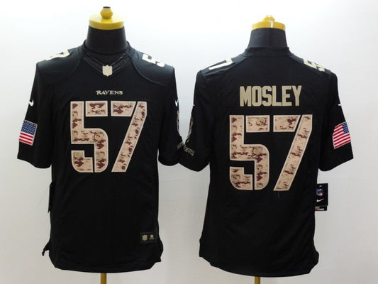 Men's Baltimore Ravens C.J. Mosley #57 Black Game Player Jersey1