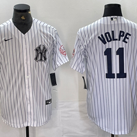Men's New York Yankees Anthony Volpe #11 White Limited Player Jersey1
