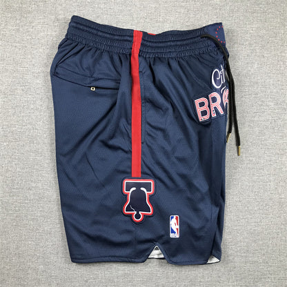 Men's Philadelphia 76ers Navy 2023/24 Pocket Shorts1 City Edition