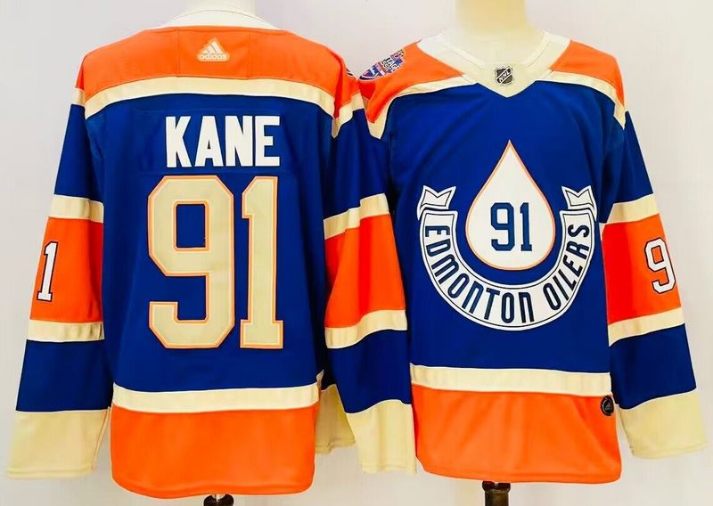 Men's Edmonton Oilers Evander Kane #91 Blue Game Jersey1