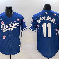Men's Los Angeles Dodgers Roki Sasaki #11 Royal Game Jersey1