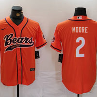 Men's Chicago Bears D.J. Moore #2 Orange Game Jersey1
