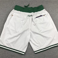 Boston Celtics White Basketball Shorts - 2