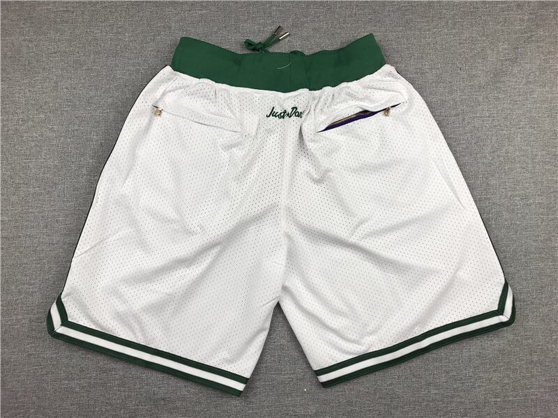 Boston Celtics White Basketball Shorts - 2