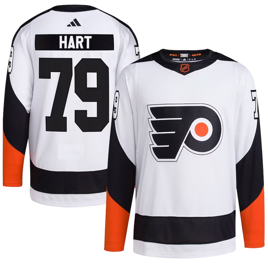 Men's Philadelphia Flyers Carter Hart #79 White Replica Player Jersey1