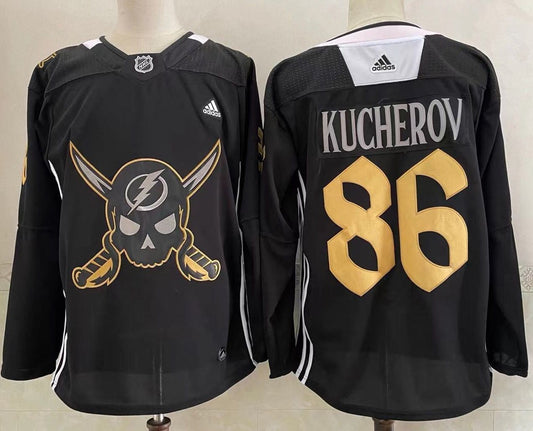 Men's Tampa Bay Lightning Nikita Kucherov #86 Black Player Jersey1