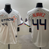 Men's Houston Astros Yordan Alvarez #44 White 2025 City Connect Limited Player Jersey1