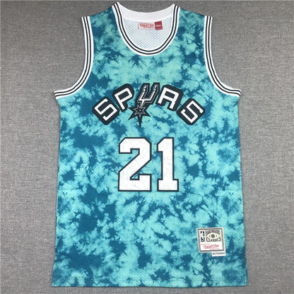 Men's San Antonio Spurs Tim Duncan #21 Blue Galaxy Swingman Jersey1