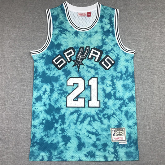 Men's San Antonio Spurs Tim Duncan #21 Blue Galaxy Swingman Jersey1
