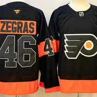 Men's Philadelphia Flyers Trevor Zegras #46 Black Breakaway Jersey