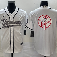 Men's New York Yankees White Replica Team Jersey1 Joint Edition