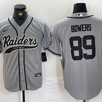 Men's Las Vegas Raiders Brock Bowers #89 Gray Game Jersey1